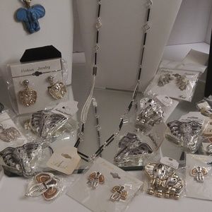 NWT DESIGNER ELEPHANT EARRINGS, NECKLACES & PENDAN